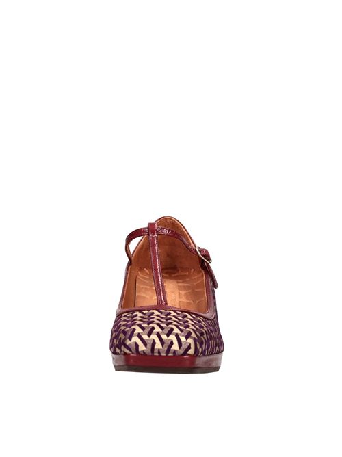 Leather and fabric pumps model Chimi CHIE MIHARA | CHIMI22425ORO-VIOLA-ROSSO